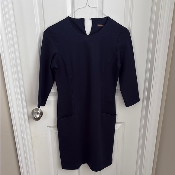 J. McLaughlin Catalyst Winter Navy Dress - Picture 3 of 6